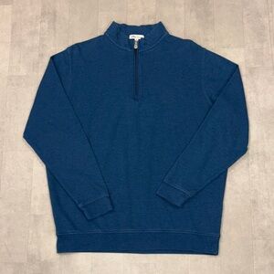 Peter Millar Blue Quarter Zip Pullover